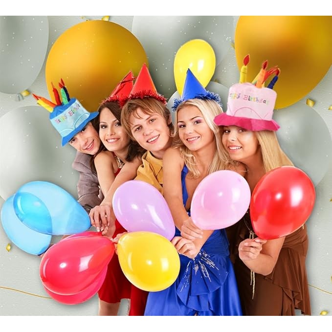 Palarie Happy Birthday, Klevo, Accesoriu pentru Petrecere, Model Tort, Tematica Aniversare, 60x60x55 cm, Roz