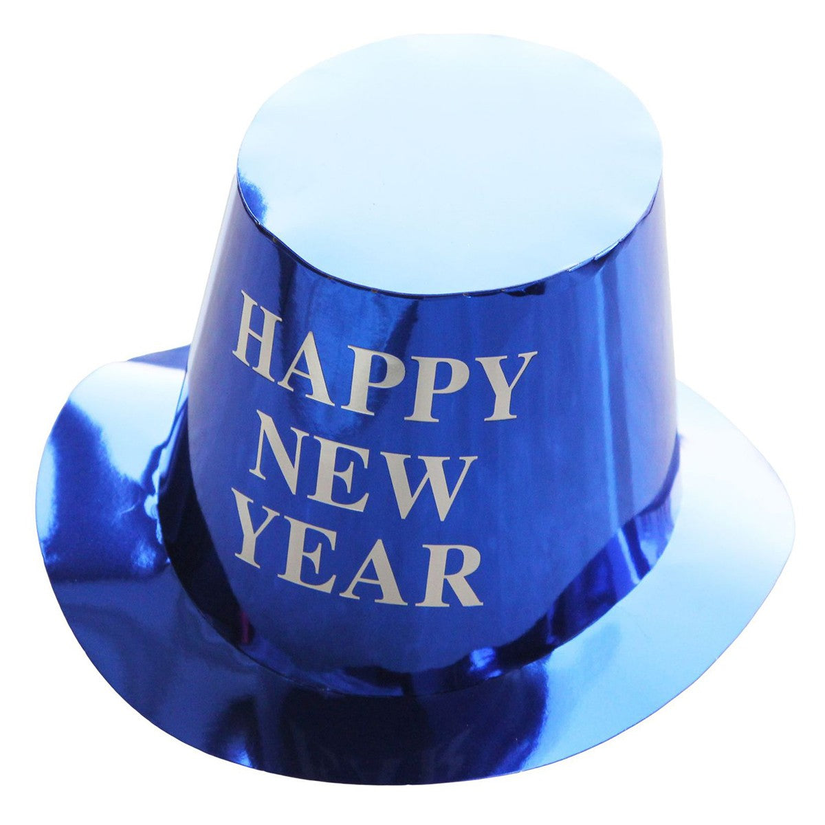 Palarie Happy New Year pentru Revelion, Klevo, Palarie Festiva de Anul Nou, Palarie Magica din Hartie, 29 x 25 x 15.5 cm Colorata Sclipitor Albastru