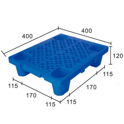 Palet de Transport, Klevo, 40 x 40 x 12 cm, din Plastic durabil, Palet pentru Stivuitor in Depozit, Rezistent la Umiditate, Grila Ingrosata, 4