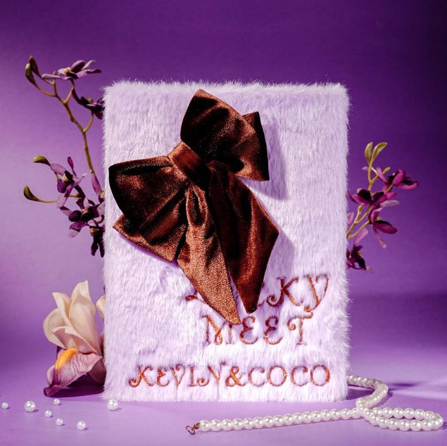 Paleta de Machiaj tip Carte, Kevin&Coco, Model Purple Plush Bow Palette, 82 Nuante, Paleta All-in-One, Farduri, Blush si Iluminatoare, 22.8x17.4x4.6 cm, Multicolor