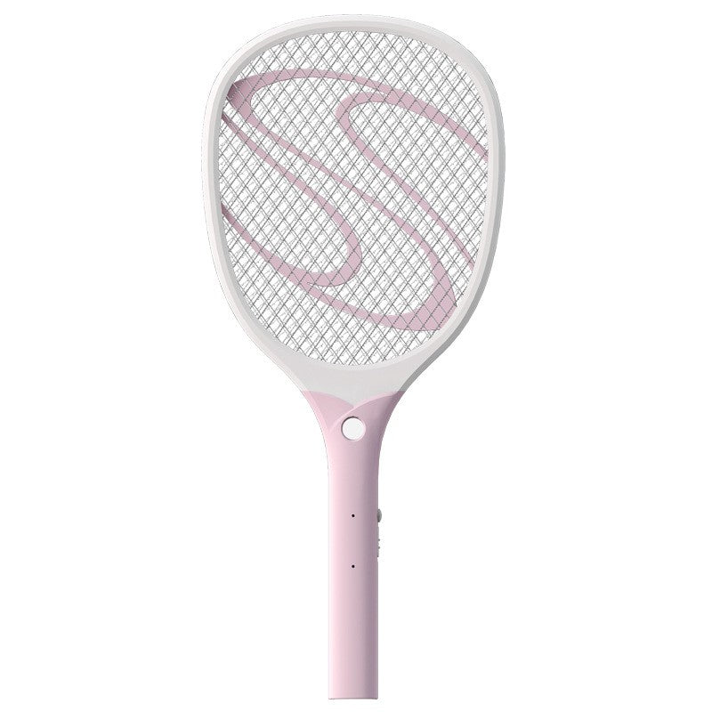 Paleta Electrica pentru Tantari, Muste sau Insecte LED, Klevo, Plastic, Casa si Gradina, Anti-insecte, Alb-Roz