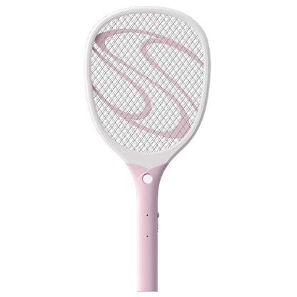 Paleta Electrica pentru Tantari, Muste sau Insecte LED, Klevo, Plastic, Casa si Gradina, Anti-insecte, Alb-Roz