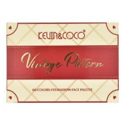 Paleta Machiaj Profesionala, Kevin&Coco, 60 Nuante Pigmentate,Fard Pleoape Mate si Sidefate, Multicolor