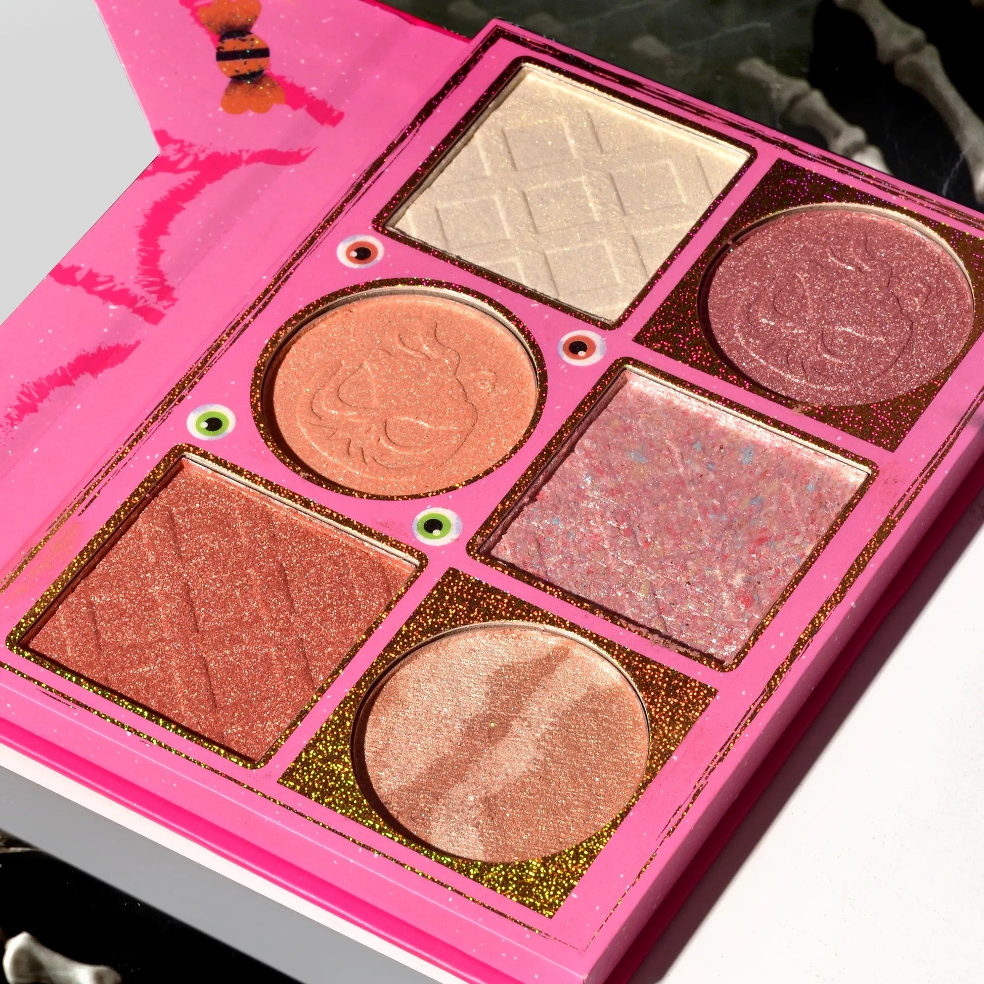 Paleta Iluminatoare, Klevo, 6 Nuante, Halloween, Culori Calde, Dreptunghiulara, 160g, Valabilitate 24 Luni, 17.4x11.5x1.3 cm, Varianta B, Nude-Rose