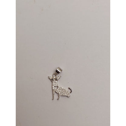 Pandantiv, Jolie Silver, Argint 925, Model Catel cu Inima, 1.5 G, 1.8 x 1.7 Cm
