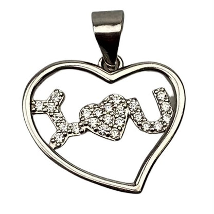 Pandantiv Argint 925 Inima I love u, 1.89 g