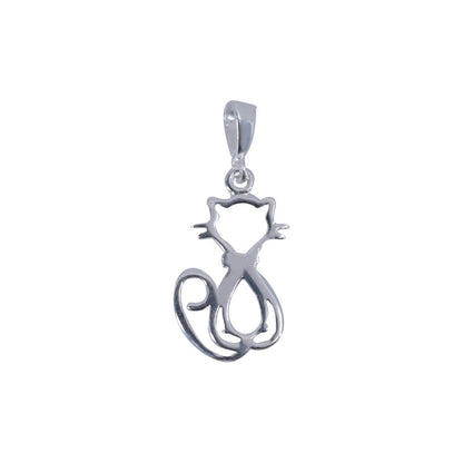 Pandantiv Argint 925, Model Pisica Contur, 1.1 g