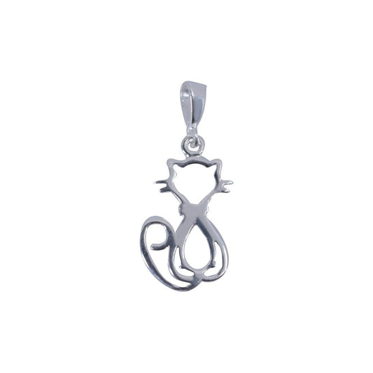 Pandantiv Argint 925, Model Pisica Contur, 1.1 g
