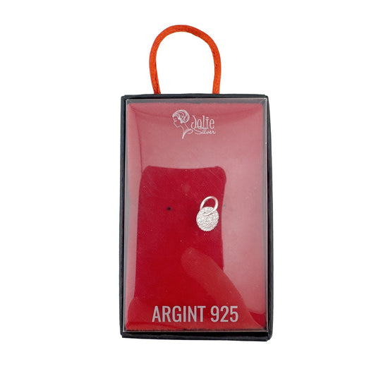 Pandativ din Argint 925, Jolie Silver, pentru Dama, Model Banut cu Cristale de Zirconiu Cubic, 0.61 g, Design Fin si Elegant, Argintiu