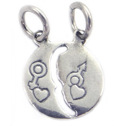 Pandantiv din Argint 925 Jolie Silver, Model Soare si Luna, 18 x 12 mm, 1.2 g