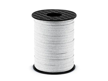Panglică de plastic, argintie, 5mm/225m