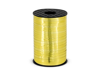 Panglică de plastic, aurie, 5mm/225m