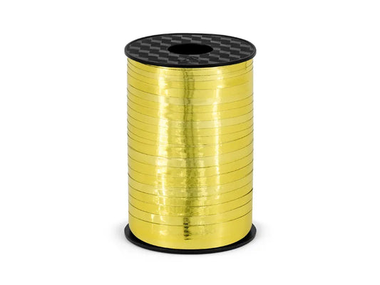 Panglică de plastic, aurie, 5mm/225m