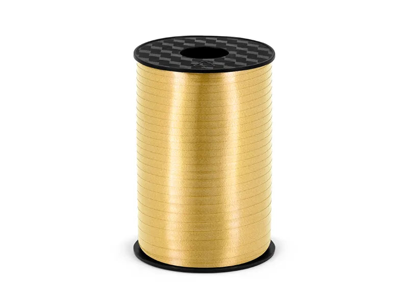 Panglică de plastic, aurie, 5mm/225m