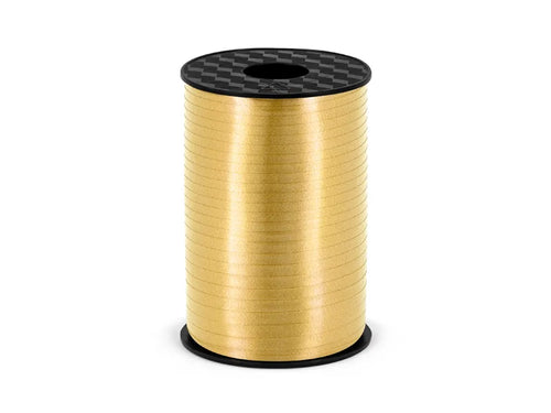 Panglică de plastic, aurie, 5mm/225m