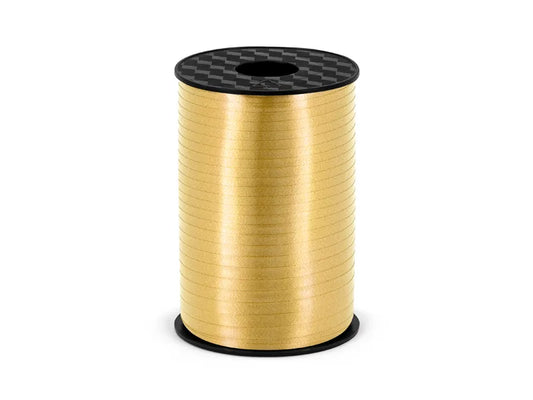 Panglică de plastic, aurie, 5mm/225m