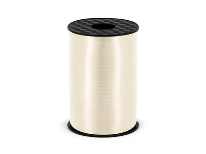 Panglică de plastic, crem deschis, 5mm/225m