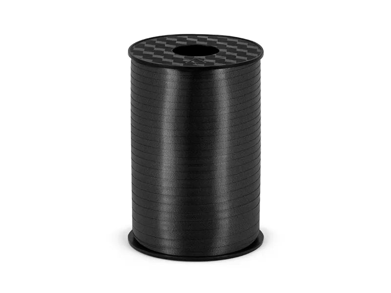 Panglică de plastic, neagră, 5mm/225m