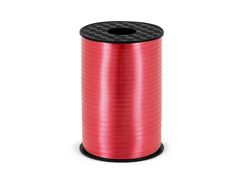 Panglică de plastic, roșie, 5mm/225m