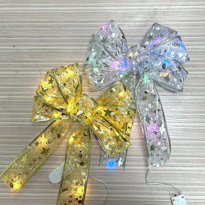 Panglică LED de Crăciun Klevo Aurie, lungime 1 m, 10 LED-uri, Baterii, Multicolor