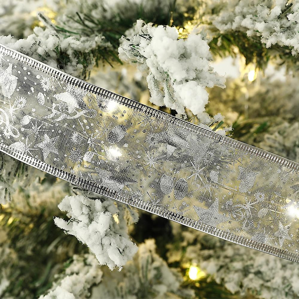 Panglică LED de Crăciun Klevo Aurie, lungime 4 m, 40 LED-uri, Baterii, Alb Rece