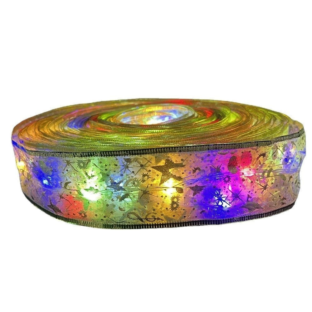 Panglică LED de Crăciun Klevo Aurie, lungime 4 m , 40 LED-uri, Baterii, Multicolor