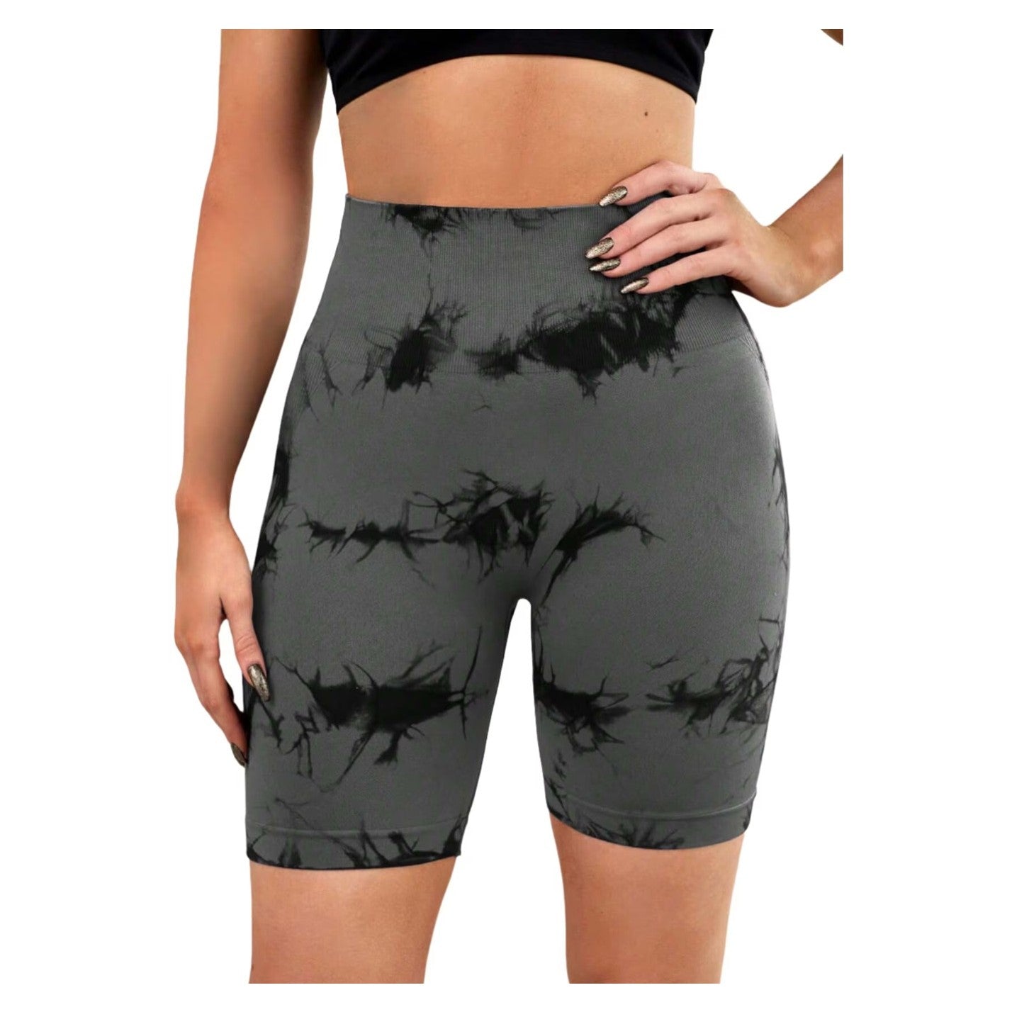 Pantaloni de Fitness/Yoga, Klevo, pentru Femei, Material Elastic, Spandex, Gri, Marime M
