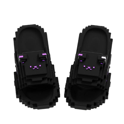 Papuci Casual pentru Adolescenti, Klevo, Model Unisex de Forma Pixel, Rezistenti Usori si Moi din Spuma EVA Antiderapanti, Marime 38-39, Negru