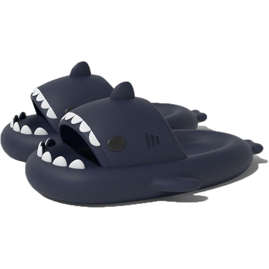 Papuci Tip Rechin, Klevo, Unisex, din Spuma EVA, Talpa Groasa Antiderapanta, Rezistenti la Uzura, Marime 36-37, Albastru Inchis