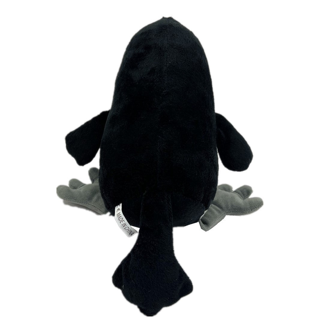 Papusa de Mana pentru Teatru de Papusi, Klevo, din Plus, 30 cm, Model Pasare, Alb/Negru
