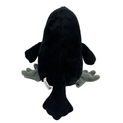 Papusa de Mana pentru Teatru de Papusi, Klevo, din Plus, 30 cm, Model Pasare, Alb/Negru