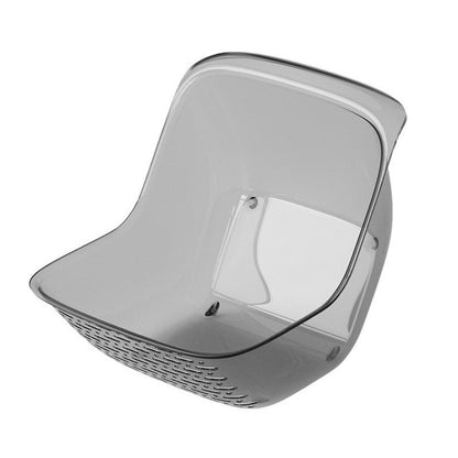 Cos de Spalat Legume/Fructe, Klevo, cu Scurgere Apa, din PET, 15.5 x 18.6 x 16.2 cm, Gri