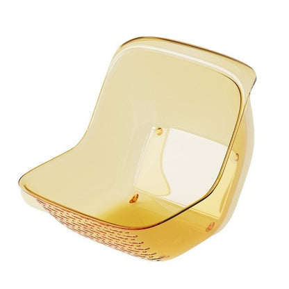 Cos de Spalat Legume/Fructe, Klevo, cu Scurgere Apa, din PET, 15.5 x 18.6 x 16.2 cm, Galben