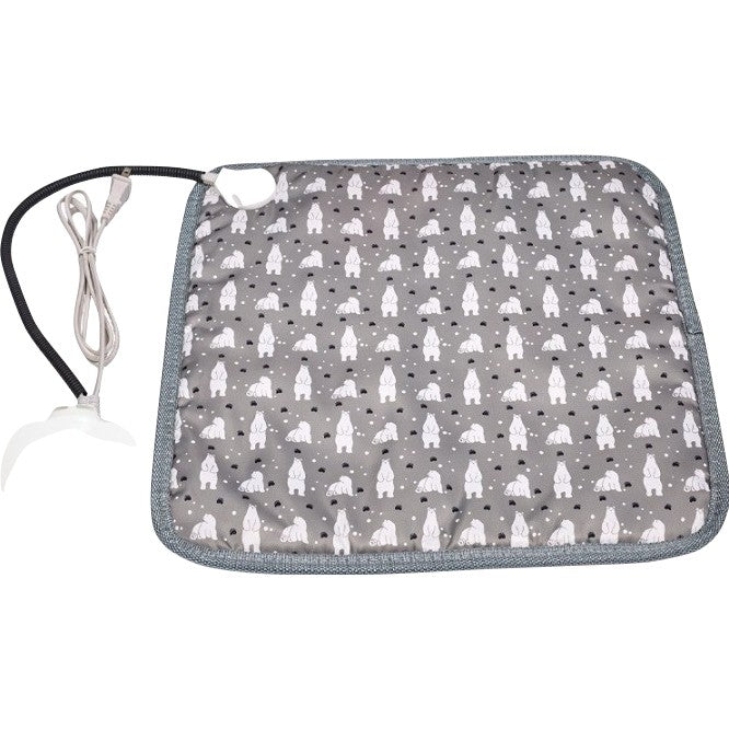 Patura electrica pentru animale de companie, Klevo, perna pentru caini, 45 x 45 cm, 28 W, 3 trepte de reglaj, perna pentru pisici, Anti-Alunecare, Gri