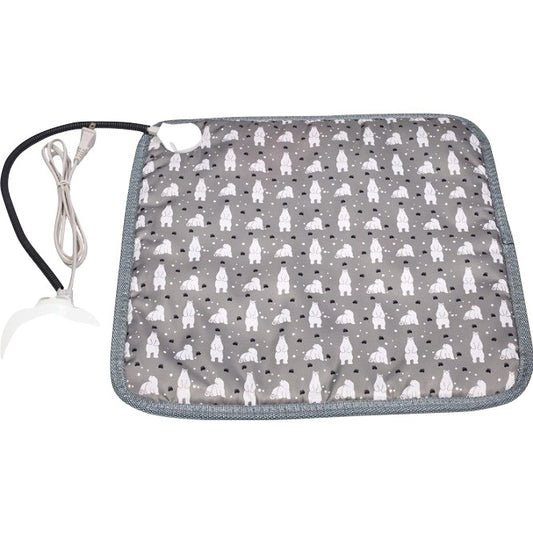 Patura electrica pentru animale de companie, Klevo, perna pentru caini, 45 x 45 cm, 28 W, 3 trepte de reglaj, perna pentru pisici, Anti-Alunecare, Gri
