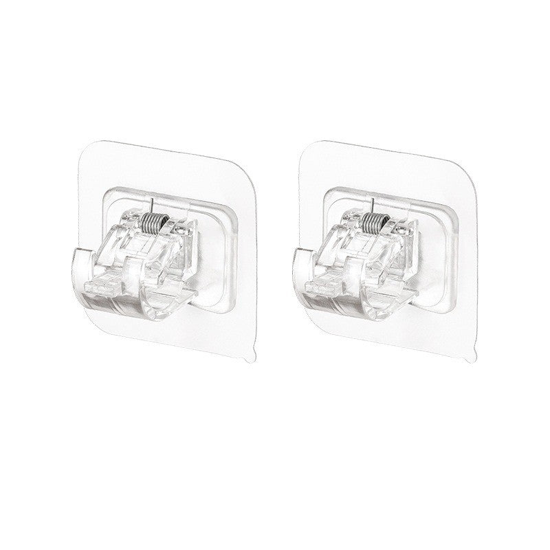 Set 2 Carlige Adezive Transparente, Klevo, Rezistente la Apa, 5 kg, Plastic, 6x6x4 cm
