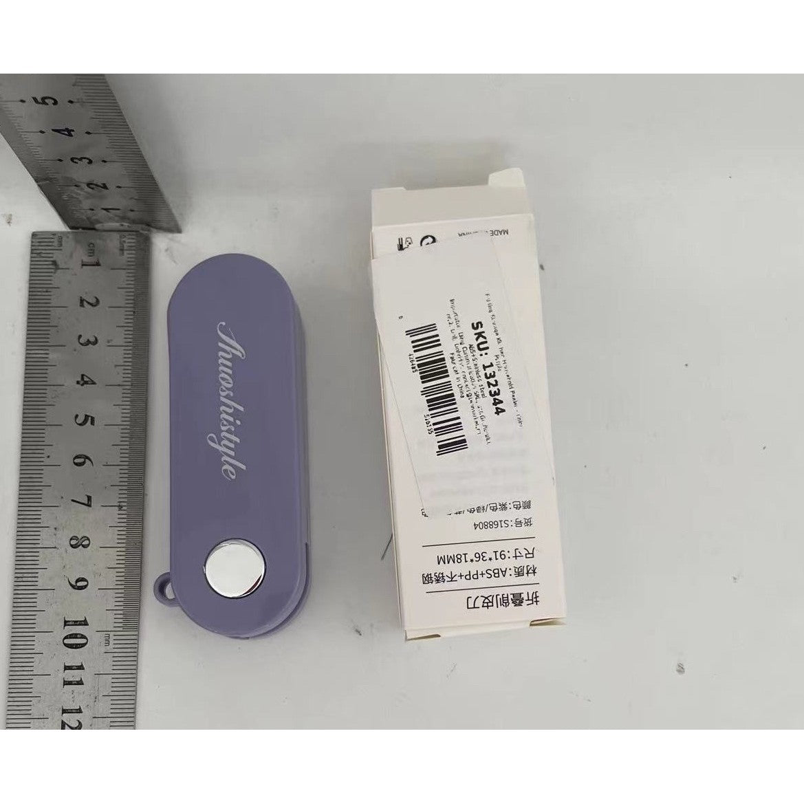 Peeler pentru Legume si Fructe, Klevo, 3.6 x 9.1 cm, Multifunctional, Curatator Pliabil, din ABS si Otel Inoxidabil, Mov