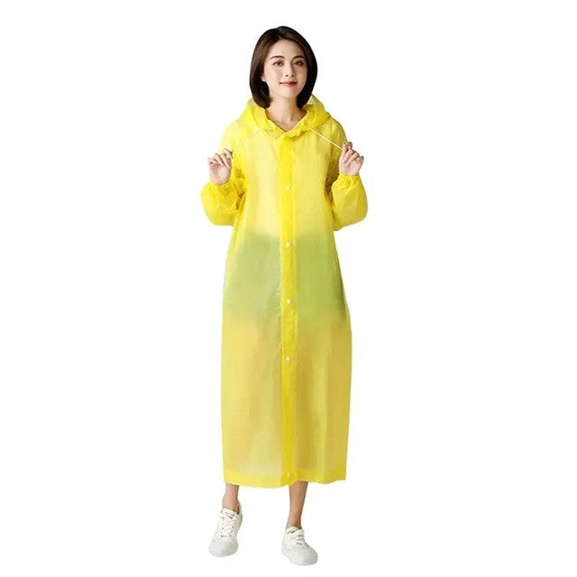 Pelerina de Ploaie, Klevo, pentru Adulti 150-180 cm, din EVA, Impermeabila, Rezistenta la Vant, Inchidere cu Capse, 140 g, Galben