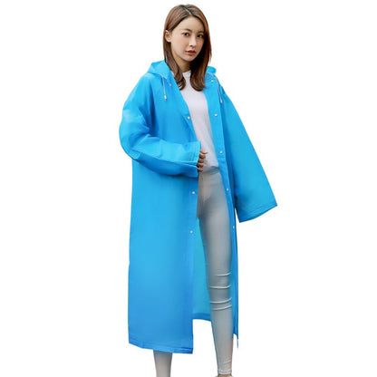 Pelerina de Ploaie, Klevo, pentru Adulti 150-180 cm, din EVA, Impermeabila, Rezistenta la Vant, Inchidere cu Capse, 140 g, Albastru