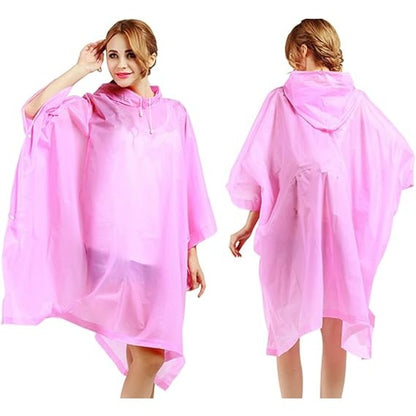 Pelerina de Ploaie, Klevo, pentru Adulti, EVA, Tip Poncho, Impermeabila, Rezistenta la Vant, Capse Laterale, 160 g, Roz