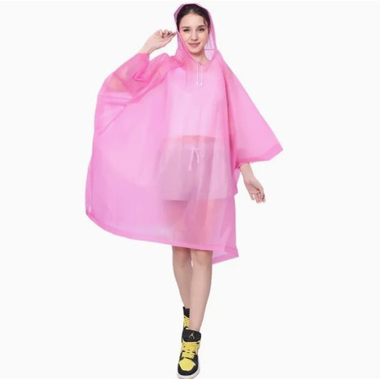 Pelerina de Ploaie, Klevo, pentru Adulti, EVA, Tip Poncho, Impermeabila, Rezistenta la Vant, Capse Laterale, 160 g, Roz