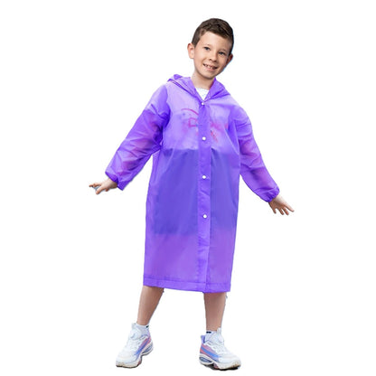 Pelerina de Ploaie, Klevo, pentru Copii 100-145 cm, din EVA, Impermeabila, Inchidere cu Capse, Mov