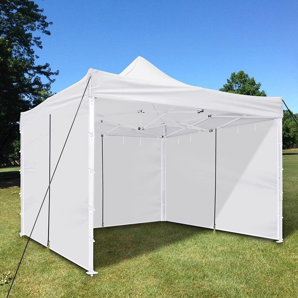Perete Lateral Cort Evenimente 18 m, Klevo, material textil oxfort 700D Alb