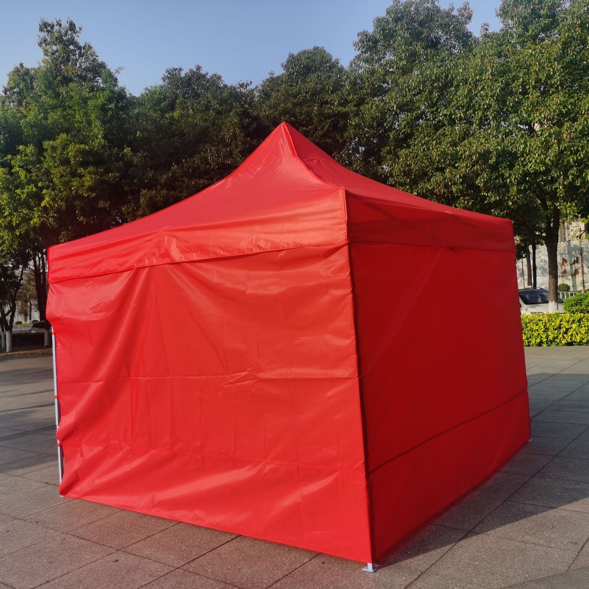 Perete Lateral Cort Evenimente 18 m, Klevo, material textil oxfort 700D Rosu
