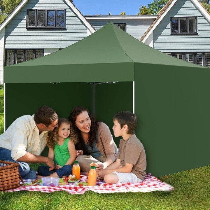 Perete Lateral Cort Evenimente 18 m, Klevo, material textil oxfort 700D Verde
