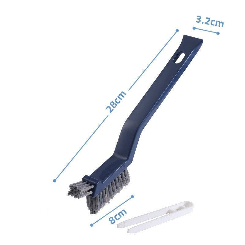 Perie 3in1 de Curatat Podele si Rosturi, Klevo, Lungime Maner 28 cm, Peri din PP, Otel si Plastic, Cleste pentru Scame si Par Inclus, Albastru