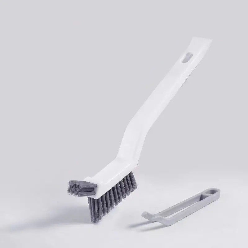 Perie 3in1 de Curatat Podele si Rosturi, Klevo, Lungime Maner 28 cm, Peri din PP, Otel si Plastic, Cleste pentru Scame si Par Inclus, Alb