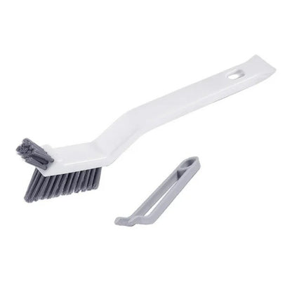 Perie 3in1 de Curatat Podele si Rosturi, Klevo, Lungime Maner 28 cm, Peri din PP, Otel si Plastic, Cleste pentru Scame si Par Inclus, Alb