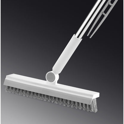 Perie de Curatare pentru Podele si Rosturi, Klevo, Lungime Maner 105 cm, Capat Pivotant 180 Grade, Peri din PP, Otel si Plastic, Cleste pentru Scame