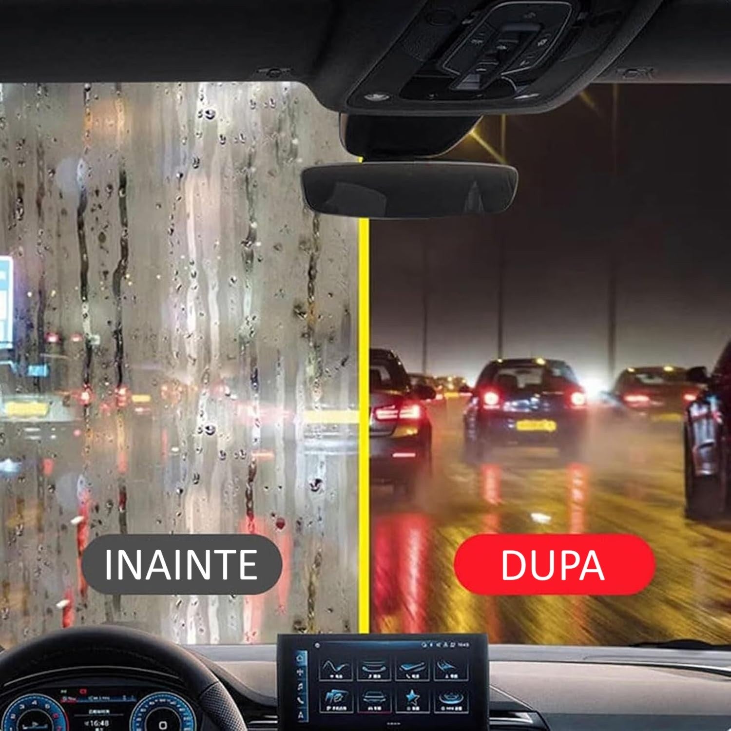 Perie Multifuncțională Auto Klevo, pentru Îndepărtarea Urmelor de pe Parbriz și Oglinzi, Anti-Aburire, Roșu